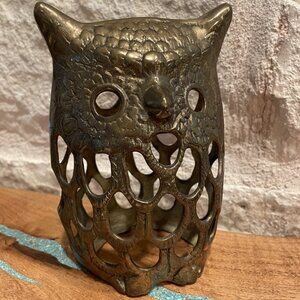 Vintage Brass Owl Figurine